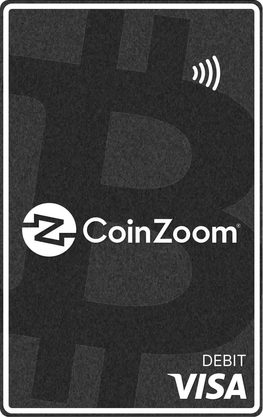 CoinZoom Black Visa debit card