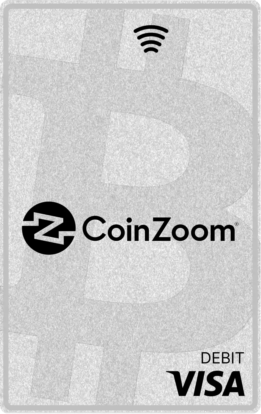 CoinZoom Silver Visa debit card